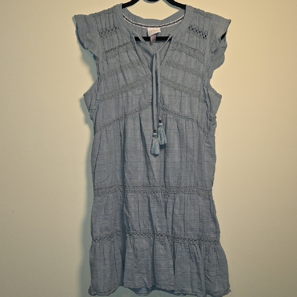 Knox Rose Sage Green Sleeveless Dress. Size Large